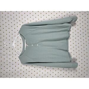 Victorias Secret Waffle Long Sleeve Button Shirt LARGE